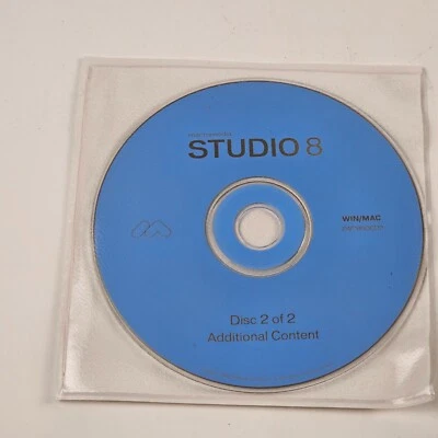 Macromedia Studio 8 Win/Mac Disc Set and Srial Number Only In Preowned Condition - Image 1 of 2