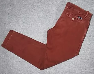 VILEBREQUIN Chino Pants Mens Size 36x31 Coral Red Slim Straight Taillat - Picture 1 of 6