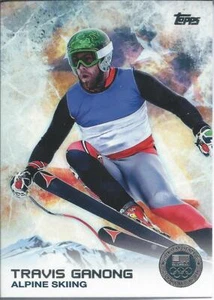 2014 Topps US Olympic SILVER MEDAL TRAVIS GANONG Alpine Snow Skiing Downhill - Picture 1 of 1