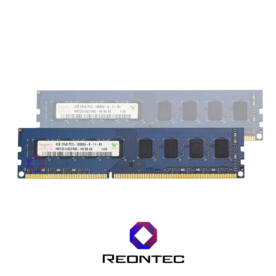 4GB RAM PC Hynix PC3 - 10600U DDR3 HMT351U6CFR8C-H9 2Rx8 Memoria - Imagen 1 de 1