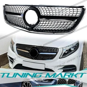 Front Grill Kühlergrill Schwarz für Mercedes V-Klasse W447 V250 V260 V300 14-19 - Bild 1 von 13