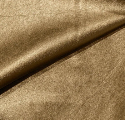 Soft Leather Look Fabric - Metallic Gold - Faux Leather Craft Fabric Material - Image 1 of 3