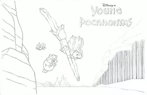 Young Pocahontas Walt Disney Proposal Animation Drawing from Wendell Washer - Picture 1 of 1
