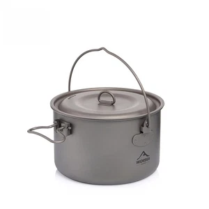 Camping Tableware Titanium Cookware set tourism cauldron Outdoor Cooking Pot - Picture 1 of 14