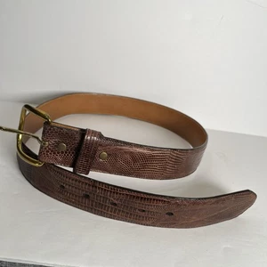 Cintura Leegin Silver Creek collezione vera pelle di lucertola taglia 34 USA - Foto 1 di 24
