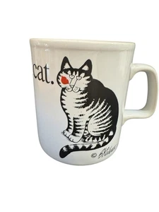 Tazza caffè ceramica vintage Kilban Love a Cat tè nero bianco Staffordshire - Foto 1 di 8