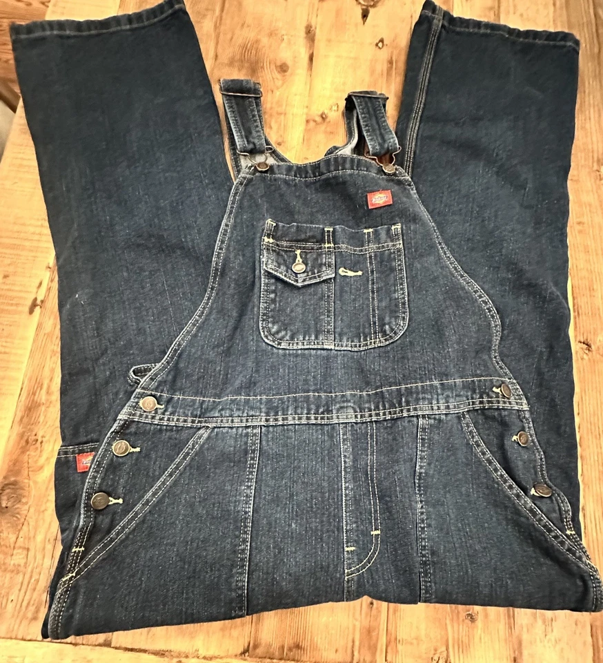 Dickies мужской джинсовой ткани нагрудники плотник джинсы комбинезон регулируемые ремни размер Sm Reg - Изображение 1 из 4