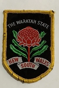THE WARATAH STATE NEW SOUTH WALES WOVEN BADGE/PATCH - Picture 1 of 2