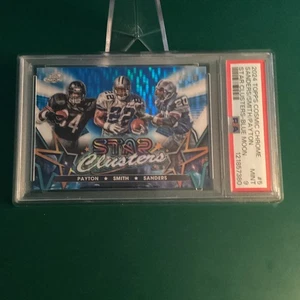 2024 Topps Chrome Cosmic #SLC-5 Sanders/Smith/Payton Clusters Blue /99 PSA 9 - Picture 1 of 6