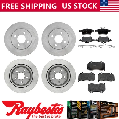 Se adapta a Chevrolet Cobalt 2008 2009 2010 rotores de freno delanteros traseros pastillas de freno de cerámica Foto 1 de 4