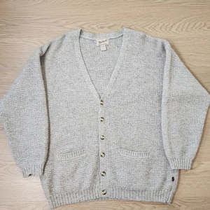 Woolrich Cardigan Mes 2XL XXL Oat Mix Wool Blend Button Pockets Winter Sweater - Picture 1 of 16