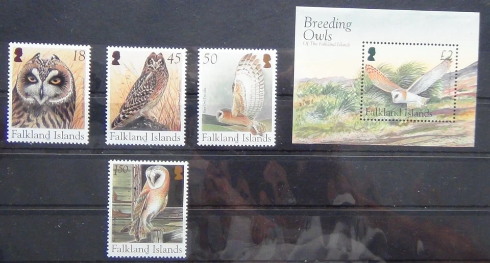 Falkland Islands 2004 Owls set and Miniature Sheet MNH - Image 1 of 1