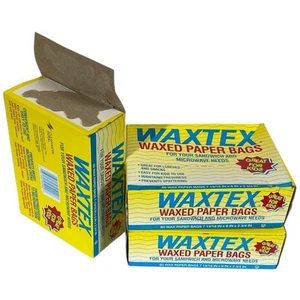Waxtex Waxed Paper Bags 60 ct Sandwich for Kids Microwave - Picture 1 of 2