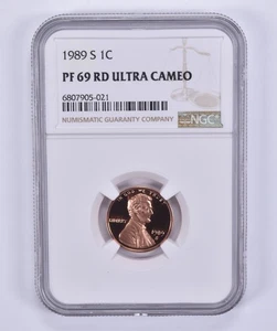 PF69RD UCAM Proof 1989-S Lincoln Memorial Cent NGC Brown Label *5755 - Picture 1 of 7