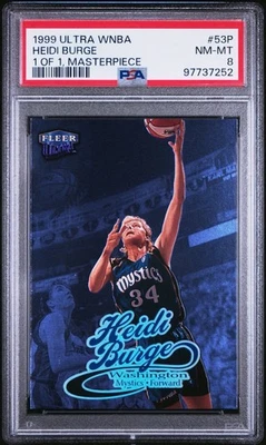 1999 Fleer Ultra WNBA Heidi Burge #53P Masterpiece 1/1 PSA 8 - Image 1 of 2