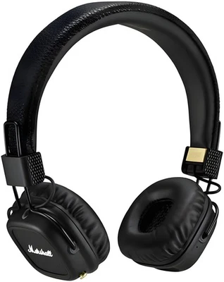 Marshall Major IV Wireless Bluetooth Over Ear Headphones – Foldable, Black - Image 1 of 4
