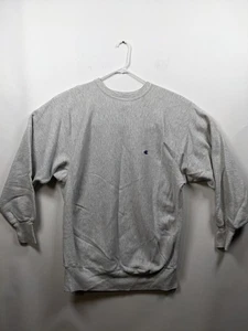 Vintage 80s Champion Reverse Weave Blank Sweatshirt Size Xxl Gray Made In USA - Picture 1 of 9