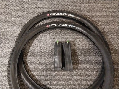 Pair Of Hutchinson Toro Tyres And Tubes 26"x2.15" VGC Retro MTB - Image 1 of 4