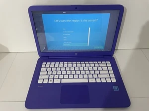 HP Stream 14 CB0XX 14 Inch Laptop Purple Intel 4GB RAM 32GB - Picture 1 of 8