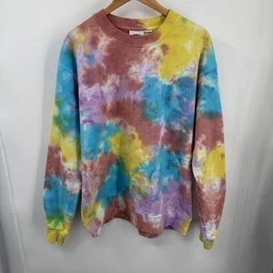Obey Sweatshirt Mens Large Tie Dye Crewneck Recycled Fair Trade Casual - Picture 1 of 9