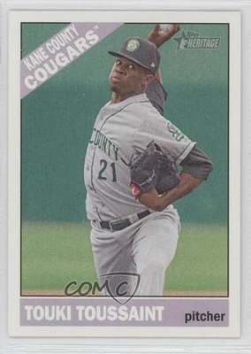2015 Topps Heritage Minor League Edition Gum Damage Back Touki Toussaint #55 - Image 1 of 2