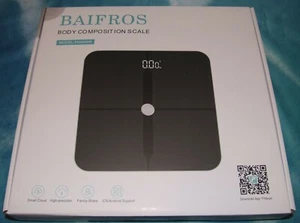 Baifros Körperzusammensetzungswaage Bluetooth 180 kg/396 Pfund BMI - NEU UK-Bestand - Bild 1 von 10