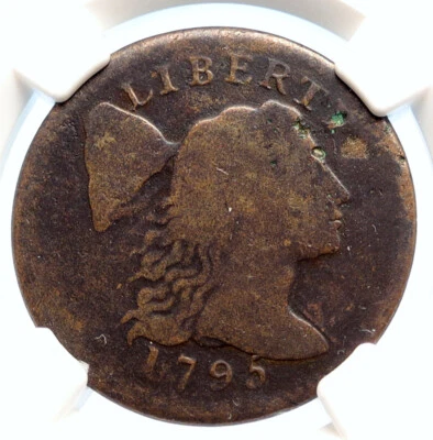 Moneda de centavo Liberty Cap antigua vintage de Estados Unidos de 1795 NGC i95553 Foto 1 de 4