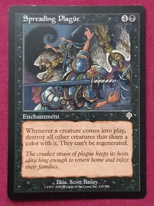 Magic The Gathering INVASION SPREADING PLAGUE black card MTG - Picture 1 of 2