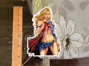 Super Girl Custom 2 Vinyl Sticker Decal Art Cute sexy superman dc comics waifu - Picture 1 of 3