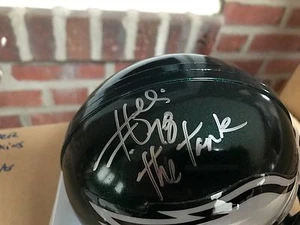 HOLLIS THOMAS HANDSIGNIERTER PHILADELPHIA EAGLES MINIHELM MIT COA THE TANK INSCHRIFT - Bild 1 von 1
