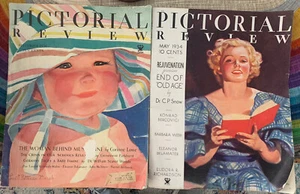 May & Sept 1934  Pictorial Review Magazine Complete Color Ads Nice Fashion Camel - Picture 1 of 11