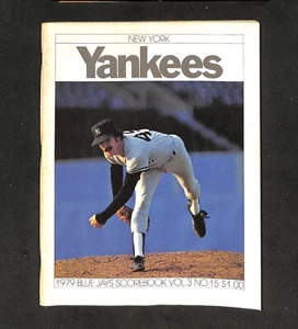 1979 TORONTO BLUE JAYS SCOREBOOK, NEW YORK YANKEES, UNSCORED - Picture 1 of 2
