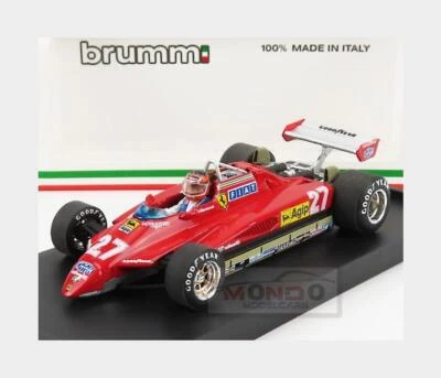1:43 BRUMM Ferrari F1 126C2 #27 Imola Gp 1982 Gilles Villeneuve +Figure R267-CH - Immagine 1 di 2