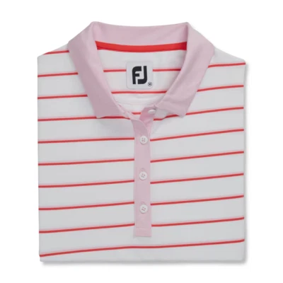 Camisa Polo FootJoy Golf Mujer 2025 Manga Corta Rayas Elige Talla/Color ¡NUEVA! Foto 1 de 4