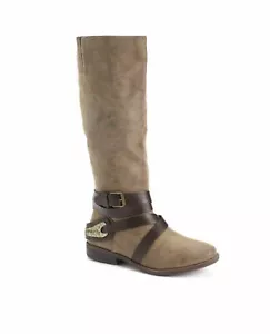 Rampage ISADORA Women’s Distressed Brown Knee High Riding Boots Size 6 M - Picture 1 of 12