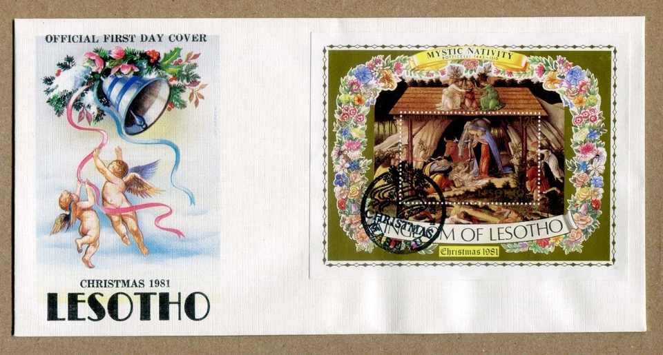 LESOTHO, Mystic Nativity. Christmas sheet. 1981 FDC - Image 1 of 2