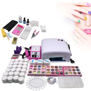 LED UV Nagelset Einsteigerset Nagelstudioset mit Fräser Lampe Starterset GEL Set - Bild 1 von 24