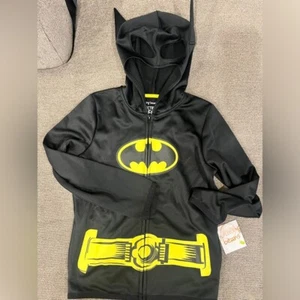 Batman Children Hoodie Costume Sweatshirt Size 8 Brand New Zipper Unisex - Picture 1 of 5