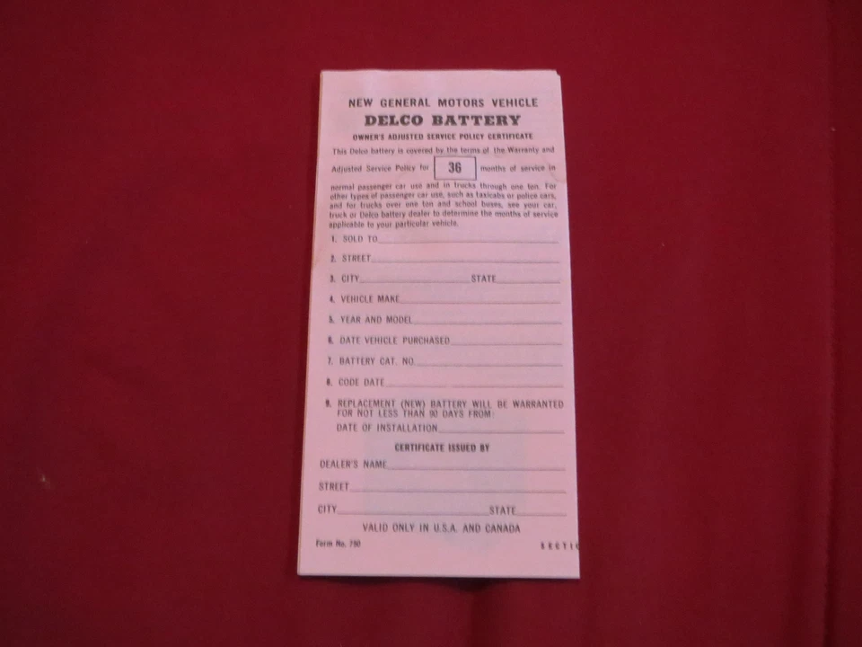 Chevrolet Chevelle Camaro Impala Corvair Delco 1965 1966 1967 1968 libro de batería Foto 1 de 1