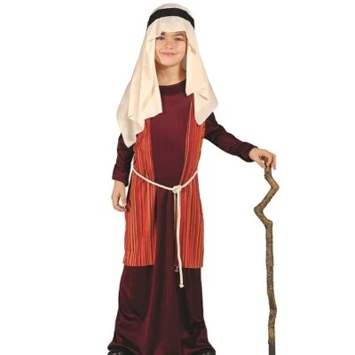 Childs Nativity Shepherd or Joseph Fancy Dress Costume Christmas Kids Red fg - Image 1 of 4