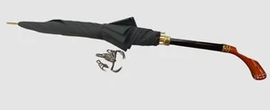 Pasotti Since 1956 Men's Black Swarovski Crystals Scorpion Umbrella - Picture 1 of 4