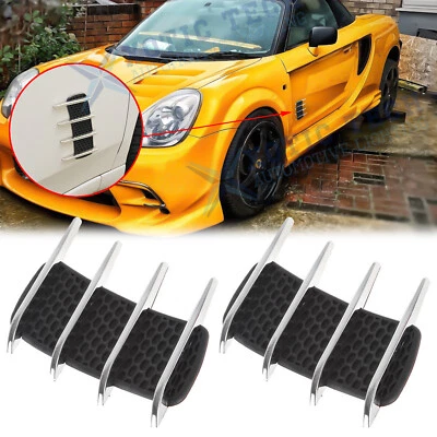 Hood Side Flow Vent Fender Grille Air Net Door Decor Sticker for Ford Lincoln - Image 1 of 4