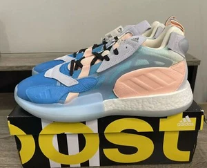 Adidas ZoneBoost Basketball Shoes Men’s Size 11 EG5887 Blue Cyan Orange RARE - Picture 1 of 11