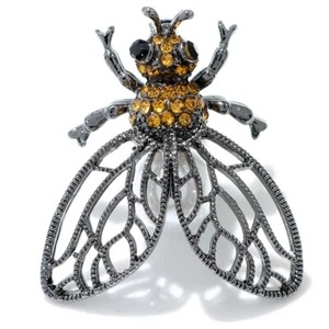Mujeres Broches Insecto Esmalte Prendedor Abrigo Suéter Mosca Broche Prendedores Joyería Estrás - Imagen 1 de 24
