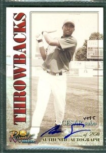 Cesar Saba Baseball Auto 2001 Royal Rookies '01 Signature Autograph #22