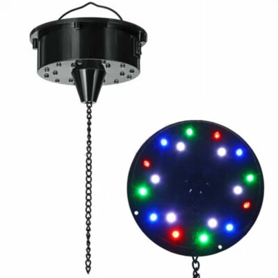 6RPM RGB Light Lamp Rotating Motor 18LED For Mirror Disco Ball 6" 8" 12" Party - Image 1 of 4