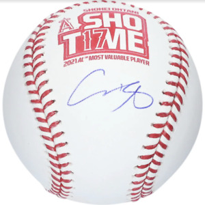 SHOHEI OHTANI Autographed Angels 2021 AL MVP Logo MLB Baseball FANATICS