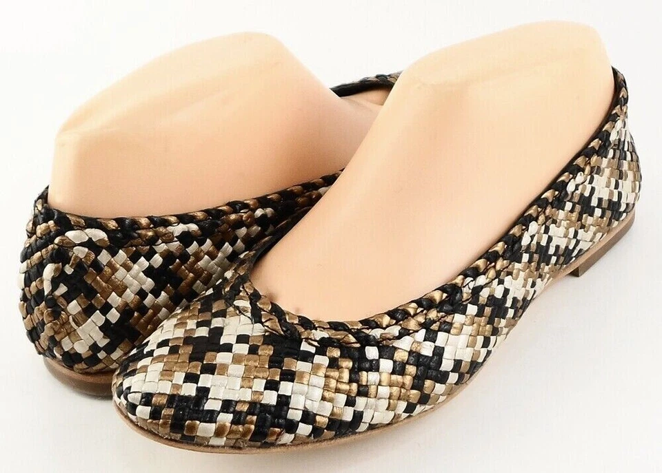 $120 MUCHO TRACY REESE EMELY Dorado Multi Cuero Diseñador Pisos 6 EUR 36,5 Foto 1 de 4