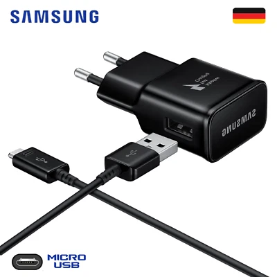 Samsung Original Micro Ladeset Schnell Ladekabel Adapter für S4 S5 S6 S7 S8 S9 - Bild 1 von 2