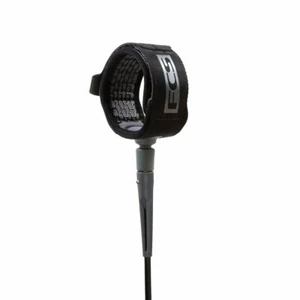 Correa de tabla de surf regular FCS 7' Essential Series negra/gris - Imagen 1 de 5